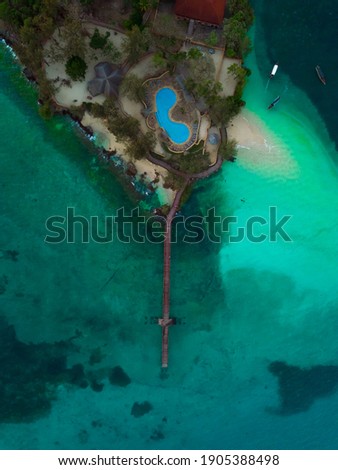 aerial picture of prison island zanzibar