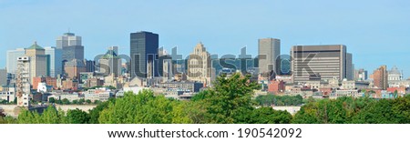 Montreal day view panorama from Mont Royal with city skyline