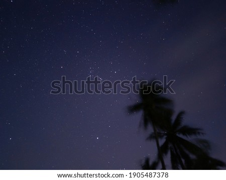 Night shining starry sky, blue space background with star, star background and wallpaper.