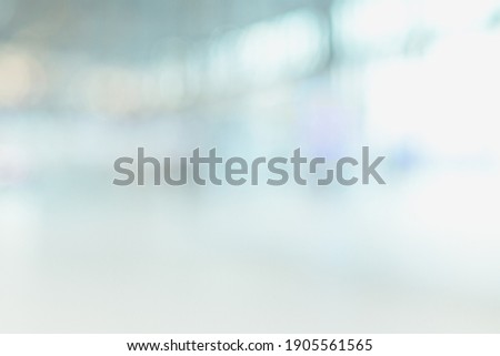 BLURRED OFFICE BACKGROUND, MODERN LIGHT HOSPITAL HALL WITH WHITE BOKEH LIGHTS, CLINICAL CENTER