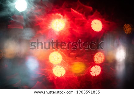 Abstract bokeh red light background 