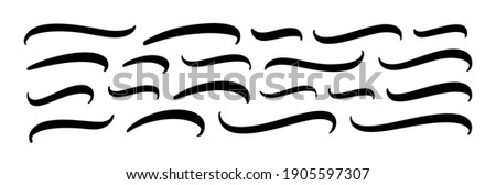 Set of hand lettering underlines lines. Vector underline stroke. Design concept element collection. Royalty-Free Stock Photo #1905597307