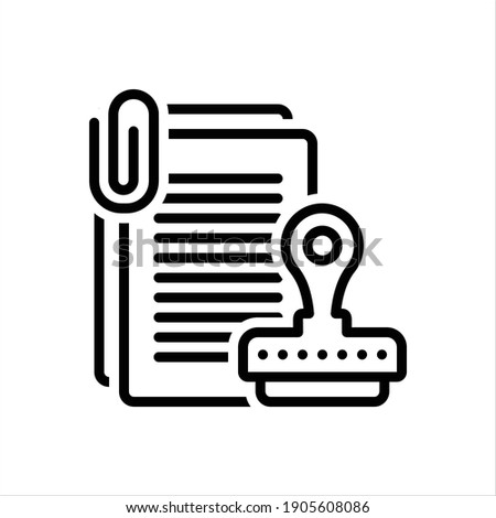 Vector line icon for regulatory Royalty-Free Stock Photo #1905608086