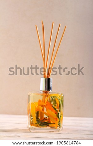 Homemade all natural  reed diffuser eco friendly concept