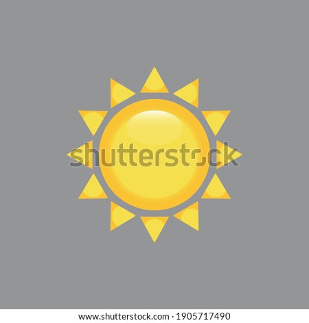 Sun icon on gray background