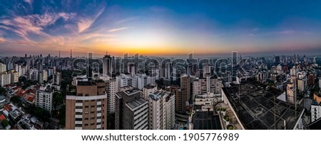 Panorama Sunset of Sao Paulo