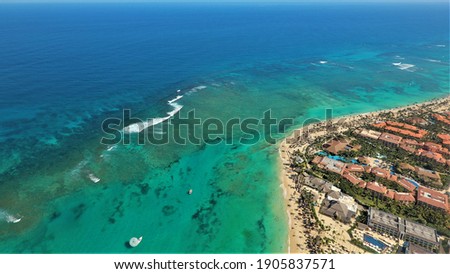 Aerial view of Bavaro Beach in Punta Cana