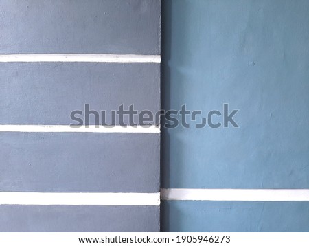 Colorful Wall with White Line in the afternoon.