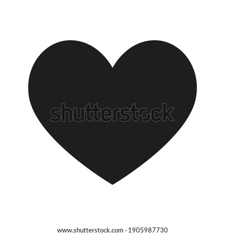 Heart icon. Isolated over white background. Love symbol. Royalty-Free Stock Photo #1905987730