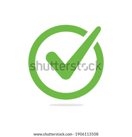 Check mark icon symbols vector. symbol for website computer and mobile vector Royalty-Free Stock Photo #1906113508
