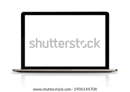 Laptop or notebook isolate on white background, clipping path 