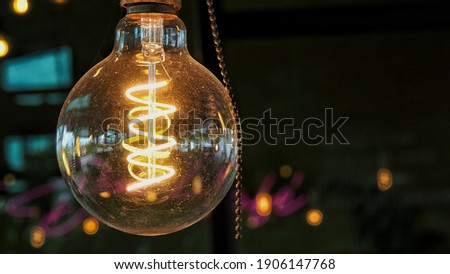 the orange light vintage in the room Royalty-Free Stock Photo #1906147768
