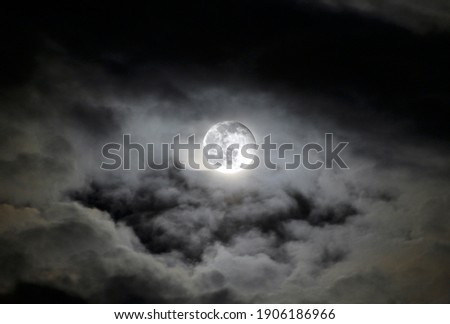 Two pictures combined in Photoshop to simulate an HDR image of the moon.
