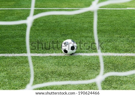 Football on goal line, goal or no goal.