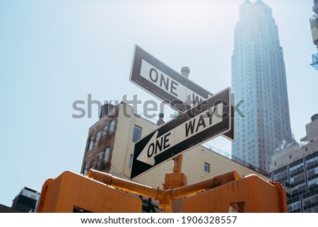 Traffic sign on New York street