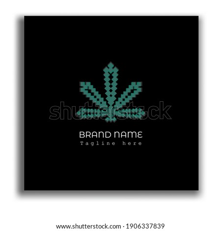 The blurry ganja logo looks as if a person is about to lose consciousness