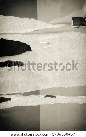 Old blank ripped torn posters textures backgrounds grunge creased crumpled paper vintage collage placards backdrop surface empty space for text 