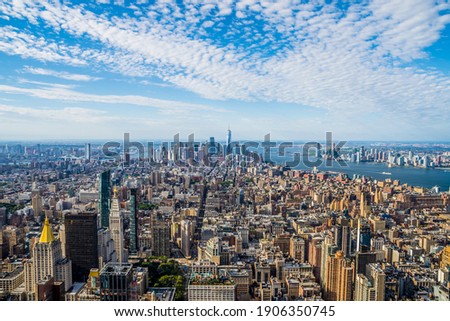 Aerial view of spectacular New York City
