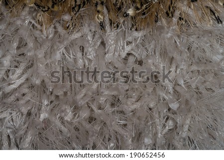 Closeup detail of beige carpet texture background.