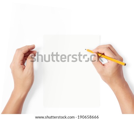 hands with pencil writting something 