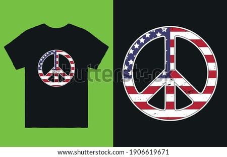 Peace Sign T-shirts Vectors Give Peace a Chance