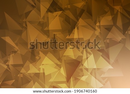 Dark Orange vector gradient triangles pattern. Elegant bright polygonal illustration with gradient. Brand new style for your business design.