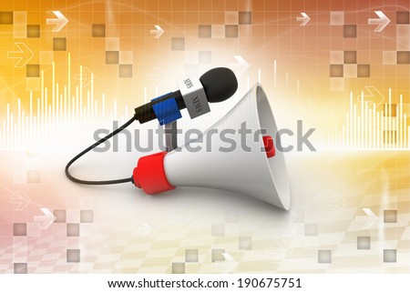 Microphone with loudspeaker