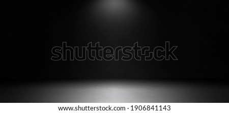 Empty dark abstract room of white marble flooring with for interior decoration used as studio background wall to display your products.	 Royalty-Free Stock Photo #1906841143