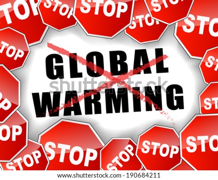 Vector illustration of stop global warming background concept