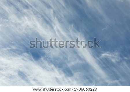 Blue winter sky landscape surface