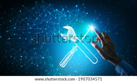 service computer software maintenance and repair Royalty-Free Stock Photo #1907034571