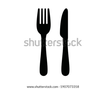 Cutlery icon. Fork and knife icon. Simple icon vector design. Royalty-Free Stock Photo #1907073358