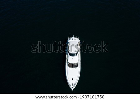 Luxury yacht. white yacht on the blue sea, ocean