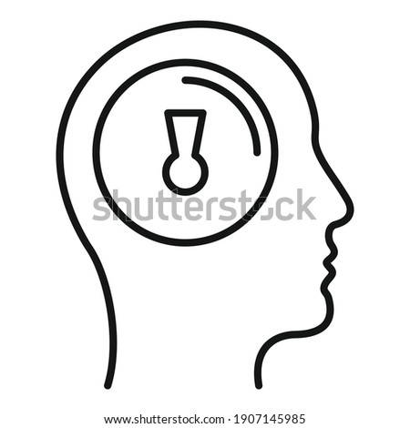 Mind skills icon. Outline mind skills vector icon for web design isolated on white background