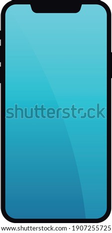 Awesome phone simple clip art vector illustration