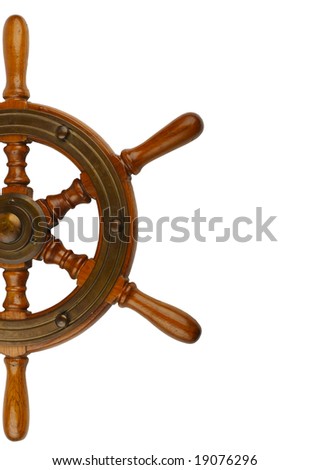 Ships wheel  isolated on the white background