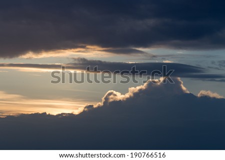 beautiful sky background with clouds at sunset