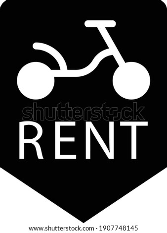 Electric Kick Scooter Rent Concept Vector Glyph Icon Design, Green transport Symbol on white background, eco Motorized scooter Sign,
