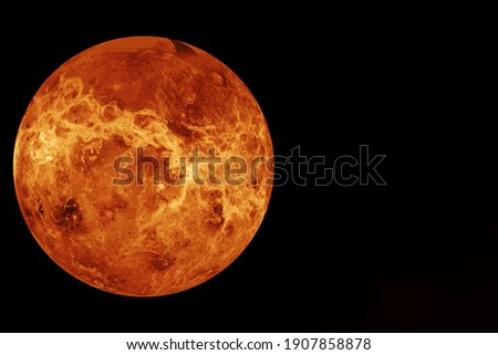 Planet Venus on a black background. Elements of this image were furnished by NASA. High quality photo