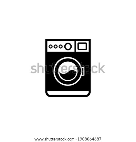 Isolated washing machine icon on white background