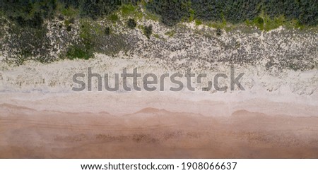 Sand dunes aerial at Coolum beach, QLD, Australia