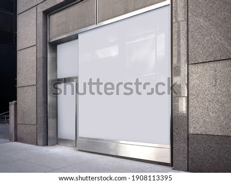 Blank Retail Facade Store Window Display Mockup