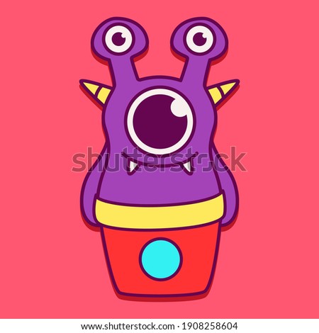 cute doodle monster designs  for coloring, backgrounds, stickers, logos, symbol, icons and more
