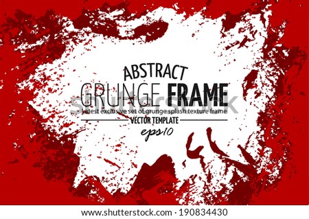 Abstract grunge frame. Vector template