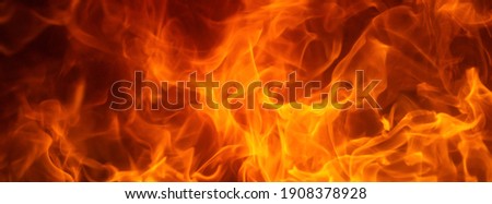 Fire flame texture. Blaze flames background for banner. Burning concept Royalty-Free Stock Photo #1908378928