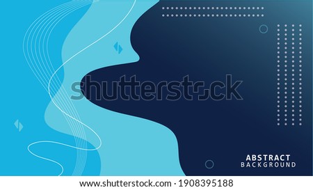 Trendy gradient design abstract geometric background with dynamic soft Blue and dark Blue color. Liquid and fluid vector layout template can use modern poster, digital presentation, marketing business