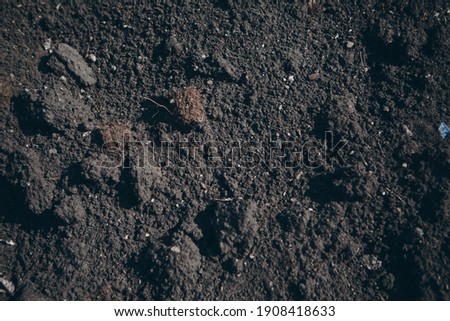 the Textured: black earth in the background