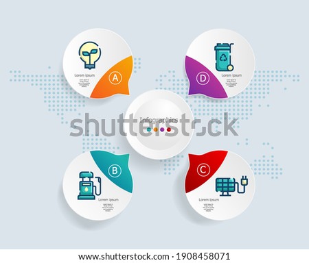 abstract infographics 4 steps for business and presentation vector illustration background