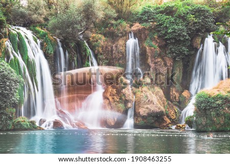 Kravice Waterfalls in Bosnia, Europe.