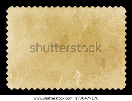 Blank postage stamp - Isolated on Black background	 Royalty-Free Stock Photo #1908479170